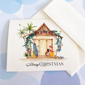 Tropical Christmas Card, Holiday Cards, Christmas Card, Hawaii, Mele Kalikimaka image 2