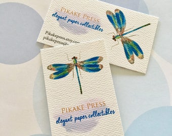 Printed Business Cards, Calling Cards, Dragonfly, Set of 50