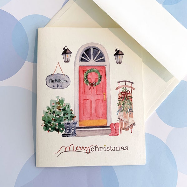 Custom Christmas Cards With Company Logo Etsy