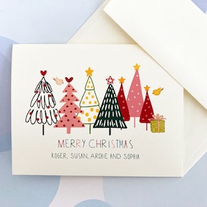 Etsy&#39;s Pick, Christmas Card, Holiday Cards, Personalized Card, Christmas Tree Card