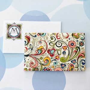 Size 3.5x2 inches, Mini Cards, Mini Envelopes, Personalized Card, Italian Paper - Set of 10