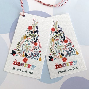 Etsy's Pick, Christmas Gift Tags Personalized, modern Holiday Tags, Gift Tags, Set of 20