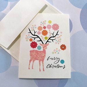 Christmas Card, Holiday Card, Reindeer Cards image 2