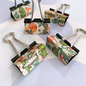 Binder Clips, Bulldog Clip, Italian Paper, Set of 5