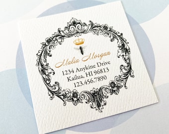 Business Card, Custom Business Card, Vintage Card - Set of 48