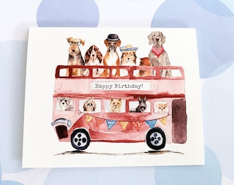 Birthday Card, Dog Birthday, Funny Birthday, Animal Birthday Card