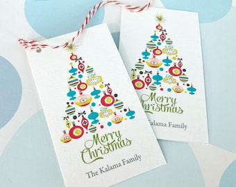 Christmas Gift Tags Personalized, Holiday Tags, Gift Tags, Set of 20