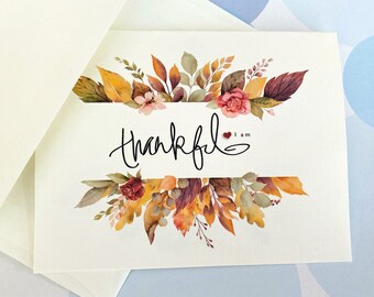 Greeting Cards, Note Cards, Stationery, Card Set, Thanksgiving Card, Thankful Card