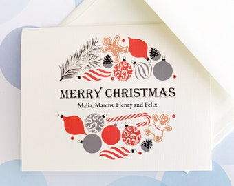 Personalized Christmas Card, Custom Christmas Card, Christmas Card Set