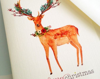 Christmas Cards, Holiday Cards, Reindeer Cards