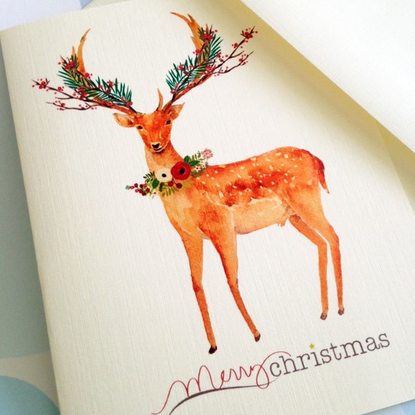 Christmas Cards, Holiday Cards, Reindeer Cards