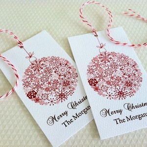 Christmas Gift Tags Personalized, Custom Christmas Tags, Holiday Tags, Set of 20 image 3