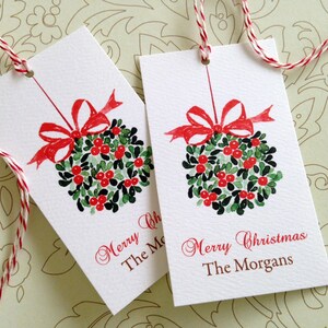 Personalized Christmas Gift Tags, Holiday Tags, Set of 20 image 3