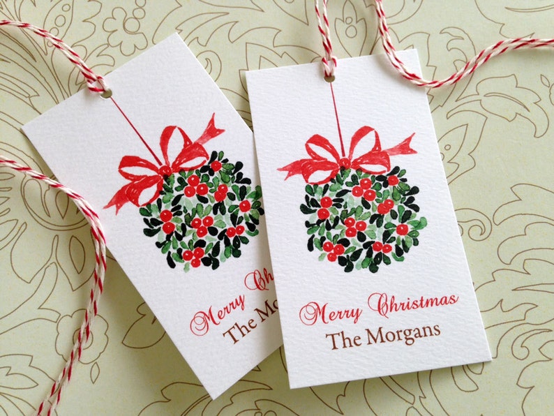 Personalized Christmas Gift Tags, Holiday Tags, Set of 20 image 3