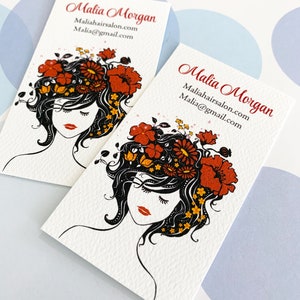 Business Card, Custom Business Card, Stylist Card, Hairdresser Card - Set of 50