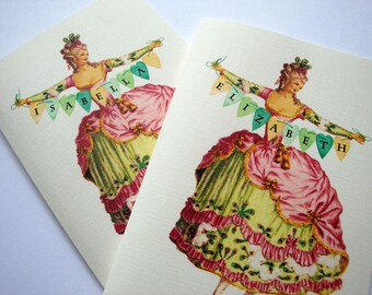 Greeting Cards, Note Cards, Stationery, Card Set, Personalized Card, Vintage Card, Set of 8