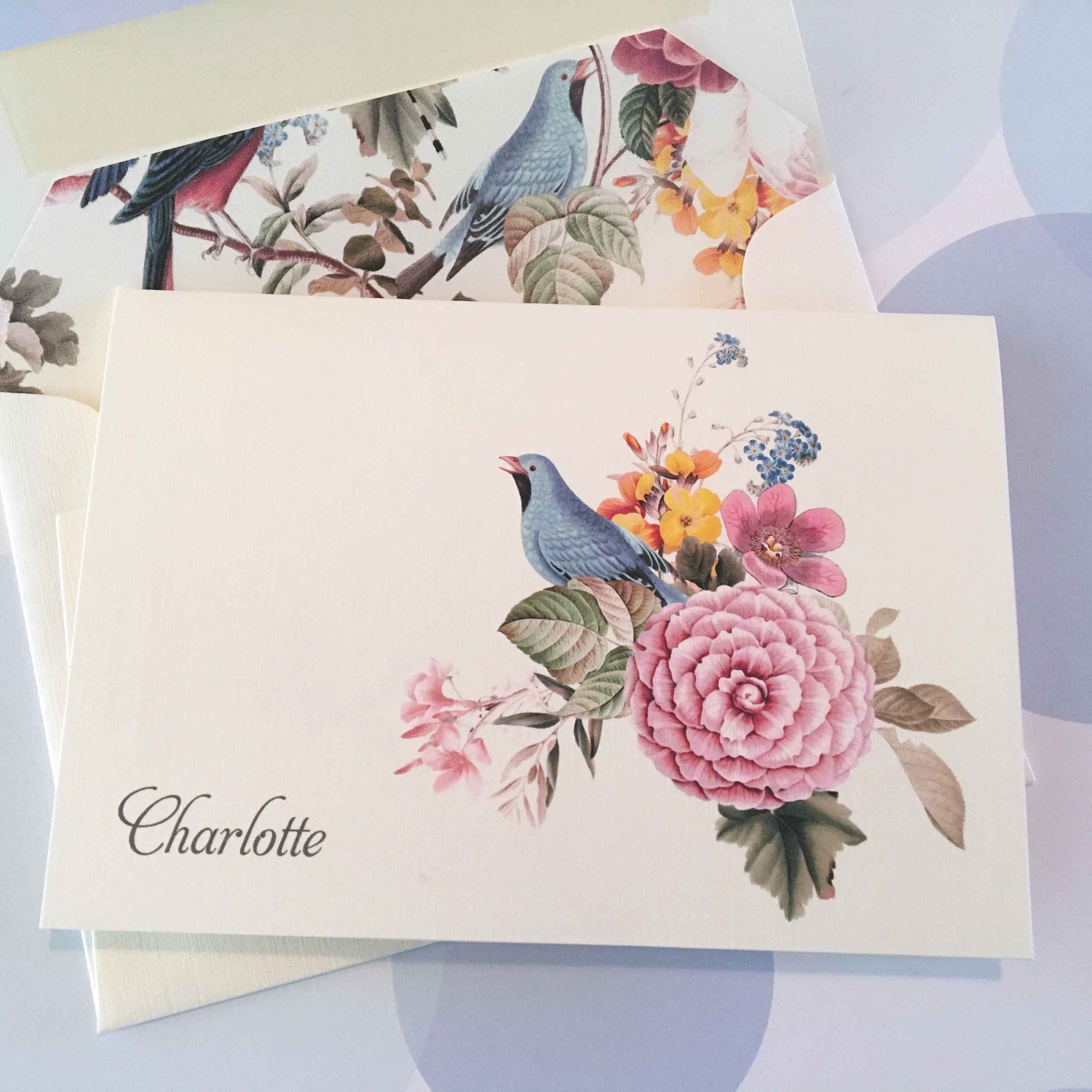 Personalized Stationery Set, Custom Note Cards, Folded Note Cards, Set ...