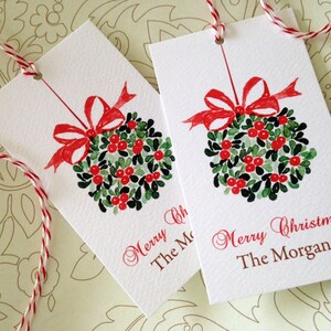 Personalized Christmas Gift Tags, Holiday Tags, Set of 20 image 4