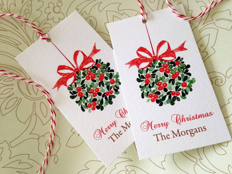 Personalized Christmas Gift Tags, Holiday Tags, Set of 20 image 4