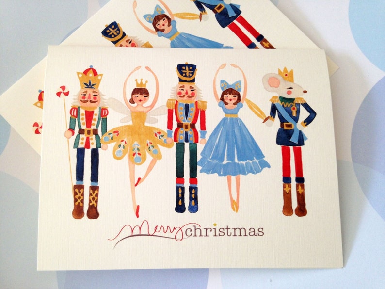 Etsy's Pick, Christmas Card, Holiday Cards, Nutcracker afbeelding 1