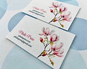 Business Cards, Custom Business Cards, Printed Business Cards, Magnolia, Set of 50