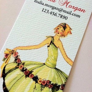 Personalized Art Deco Business Cards Calling Cards - Set of  50