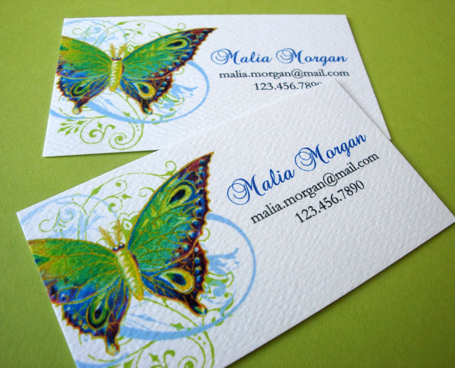 Butterfly Business Card Custom Business Cards Set of 50 Etsy