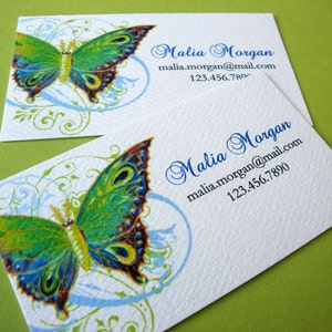 Butterfly Business Card, Custom Business Cards, Set of 50