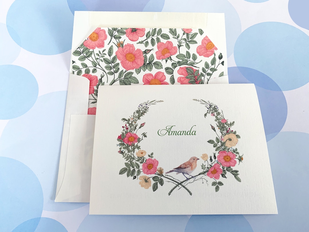 Personalized Stationery, Custom Note Cards, Folded Note Cards - Etsy