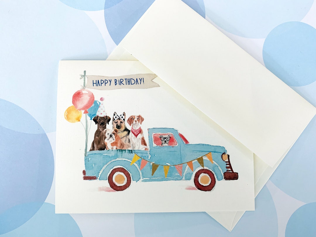 Birthday Card, Dog Birthday, Funny Birthday, Animal Birthday Card - Etsy