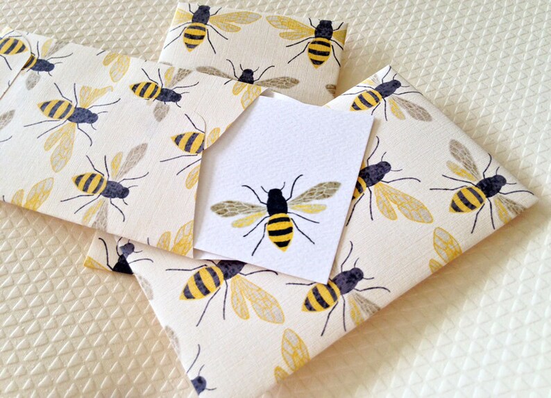 Bee Mini Cards Gift Enclosure Card Mini Cards and Envelopes Etsy