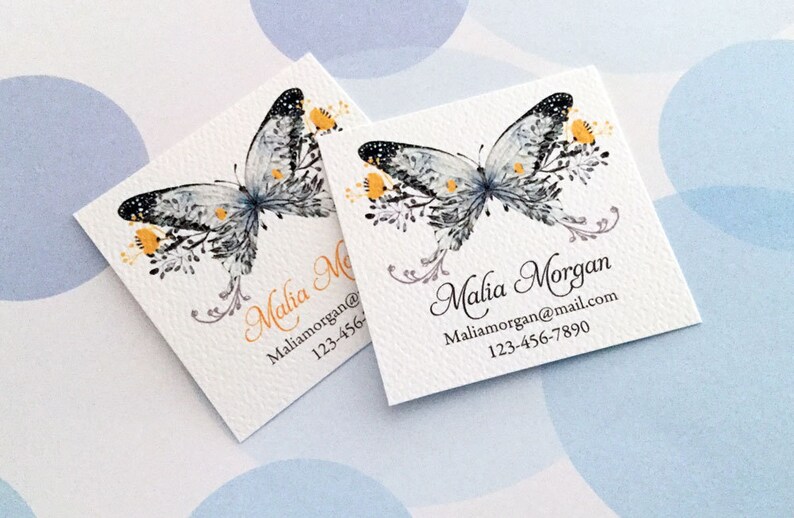 Personalized Business Cards, Custom Business Cards, Butterfly Cards image 3