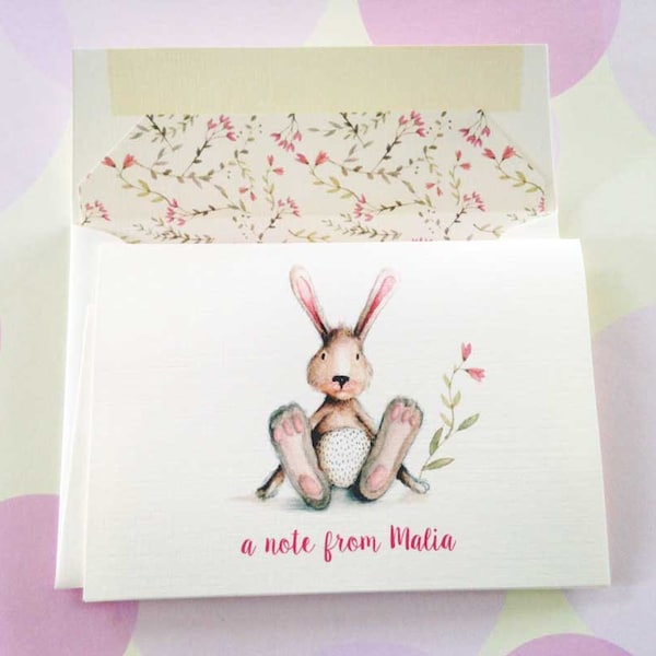 Personalized Stationery Set, Custom Note Cards, Folded Note Cards, Set of 8