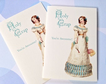 Greeting Cards, Note Cards, Stationery, Thank You Card, Card, Funny Card, Victorian Card