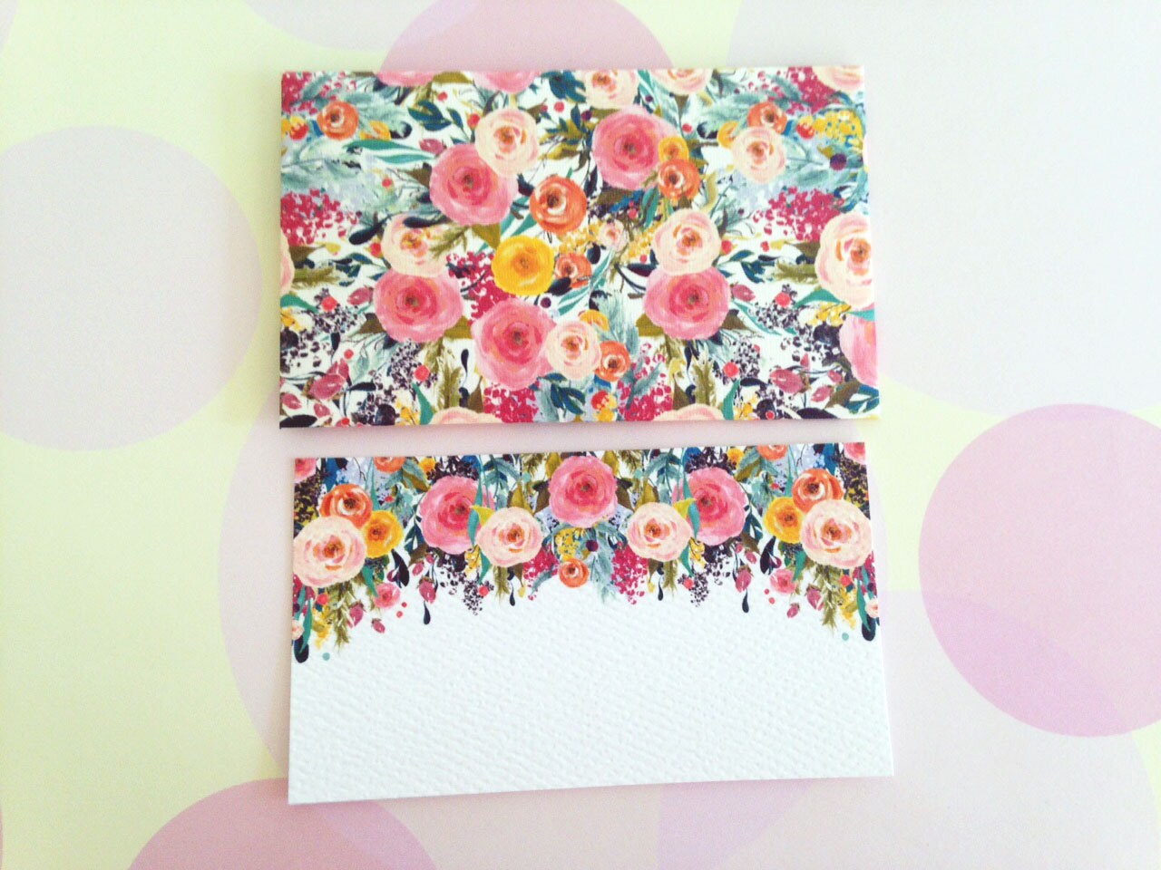 Floral Gift Enclosure Card Mini Cards and Envelopes Set of Etsy