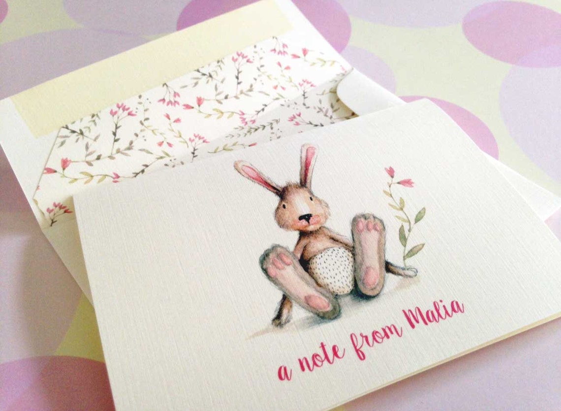 Personalized Stationery Set, Custom Note Cards, Folded Note Cards, Set ...