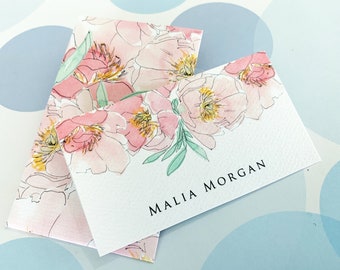 Size 3.5x2 inches, Floral Gift Enclosure Card, Mini Cards and Envelopes, Set of 10