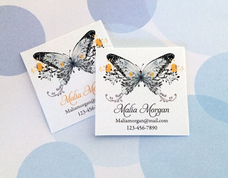 Personalized Business Cards, Custom Business Cards, Butterfly Cards image 2