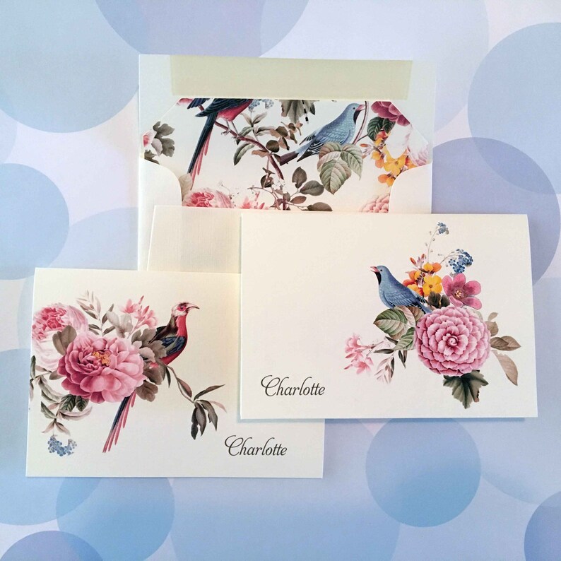 Personalized Stationery Set, Custom Note Cards, Folded Note Cards, Set ...