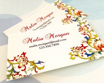 Personalized Lotus Business Calling Cards - Set of 50