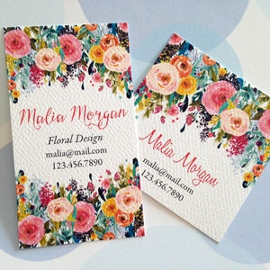 Business Cards, Custom Business Cards, Floral Business Cards