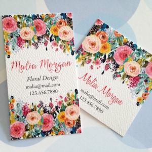 Business Cards, Custom Business Cards, Floral Business Cards