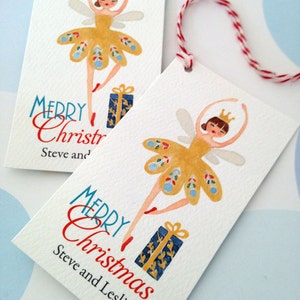 Personalized Christmas Gift Tags, Holiday Tags, Christmas Tags, Set of 20 image 1