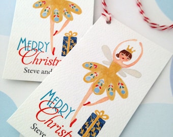 Personalized Christmas Gift Tags, Holiday Tags, Christmas Tags, Set of 20
