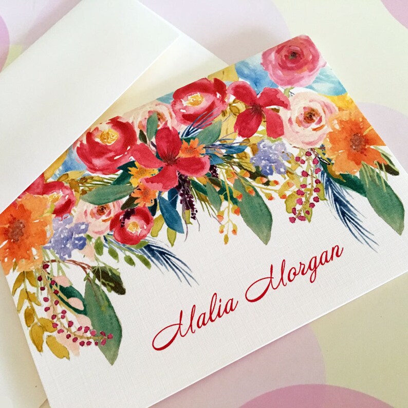 Greeting Cards Note Cards Stationery Card Set Personalized Etsy