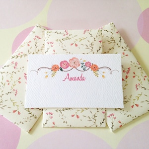 Size 3.5x2 inches, Personalized Gift Enclosure Cards, Mini Cards, Gift Cards, Set of 10