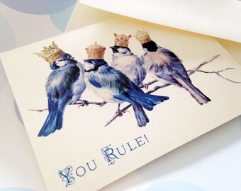 Greeting Cards, Funny Cards, Birthday Card, Bird Card, Vintage Card, Stationery, Note Cards