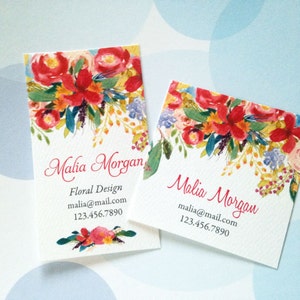 Business Cards, Custom Business Cards, Floral Business Cards