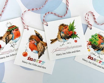 Personalized Christmas Gift Tags, Holiday Tags, Christmas Tags, Set of 20