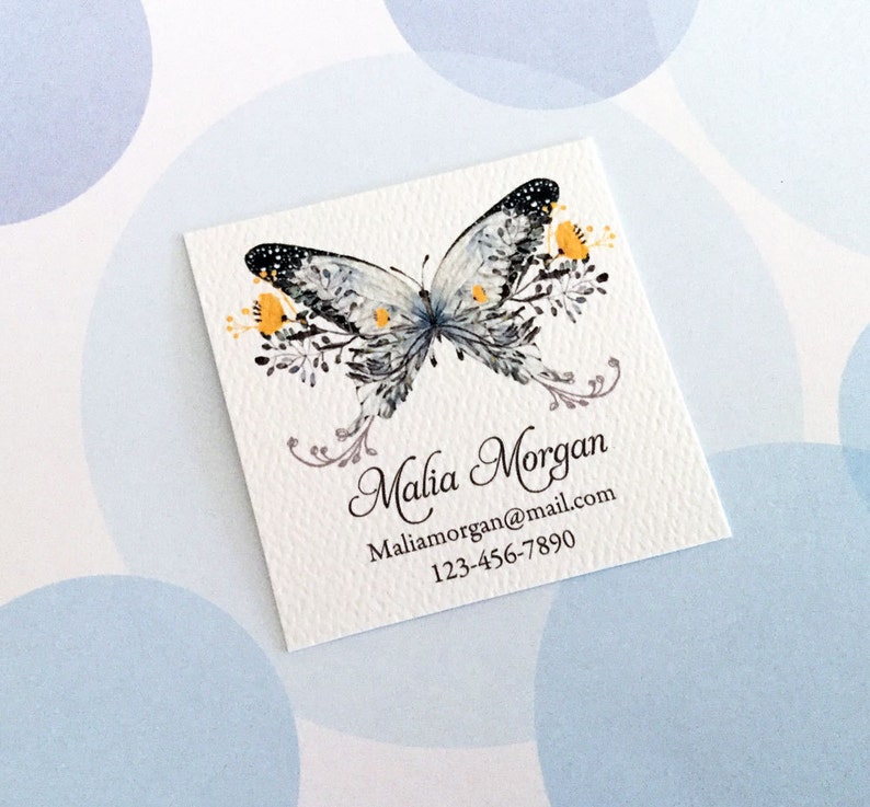 Personalized Business Cards, Custom Business Cards, Butterfly Cards image 1